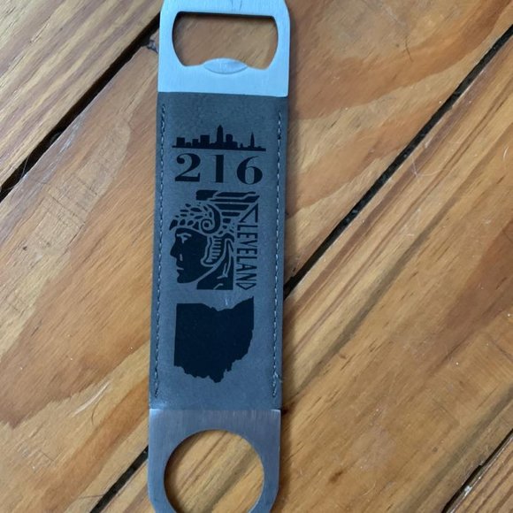 Cleveland Guardian Leather Bottle Opener